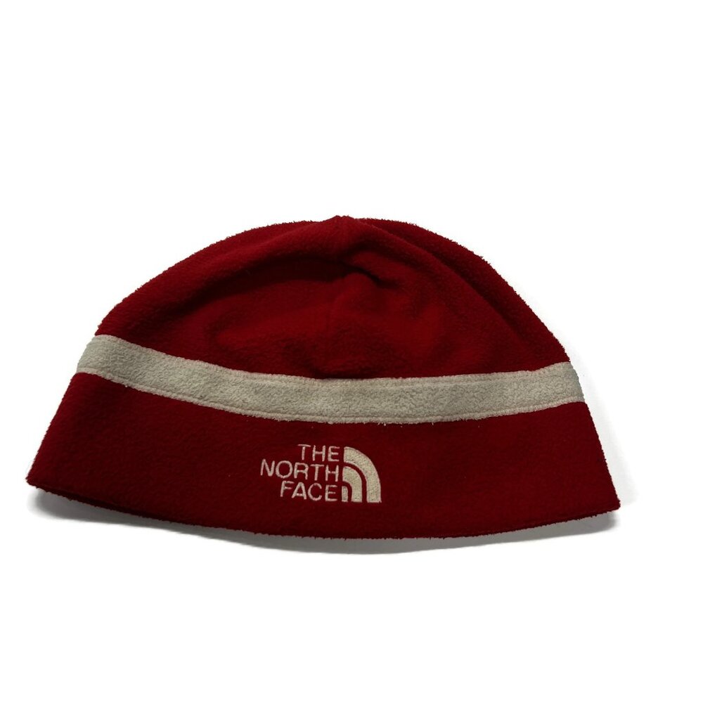 The North‎ Face Beanie Fleece Red Vintage 10633 Striped Hat